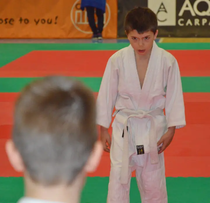 Salutul (rei) pe tatami, înainte de antrenament